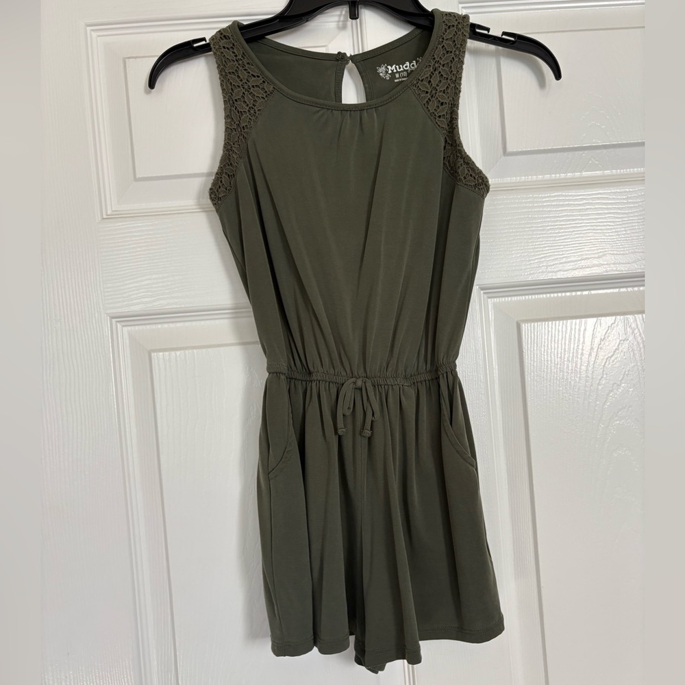 Mudd Girls Olive Green Romper sz10